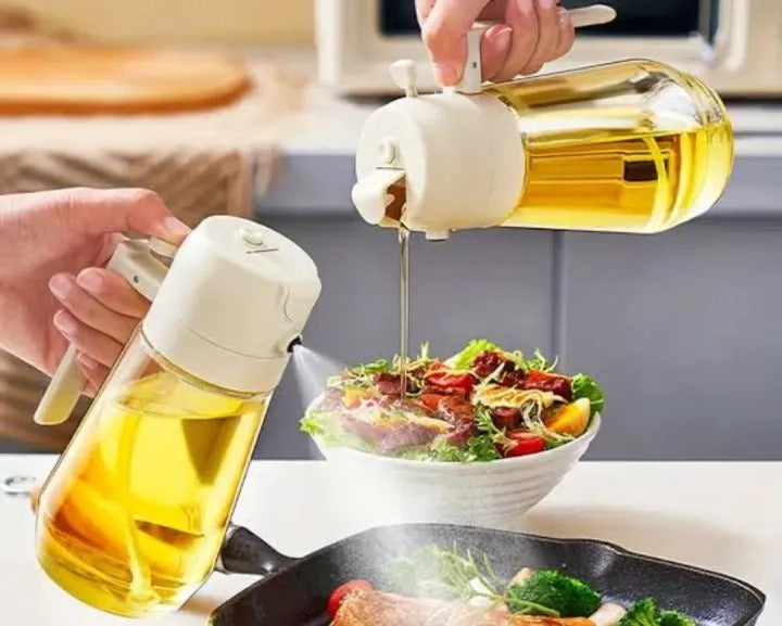2 in 1 Oil Jug & Spray Bottle | Smart Dual Dispenser