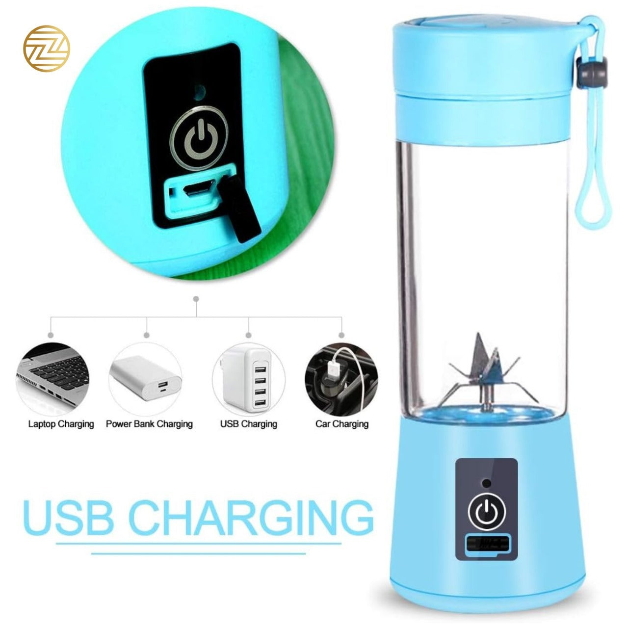 6 Blade Mini Juicer – USB Rechargeable Portable Blender