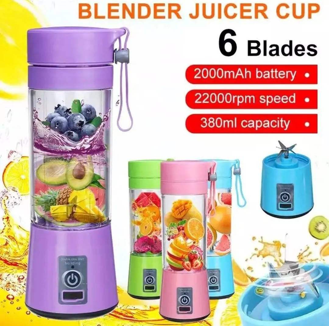 6 Blade Mini Juicer – USB Rechargeable Portable Blender