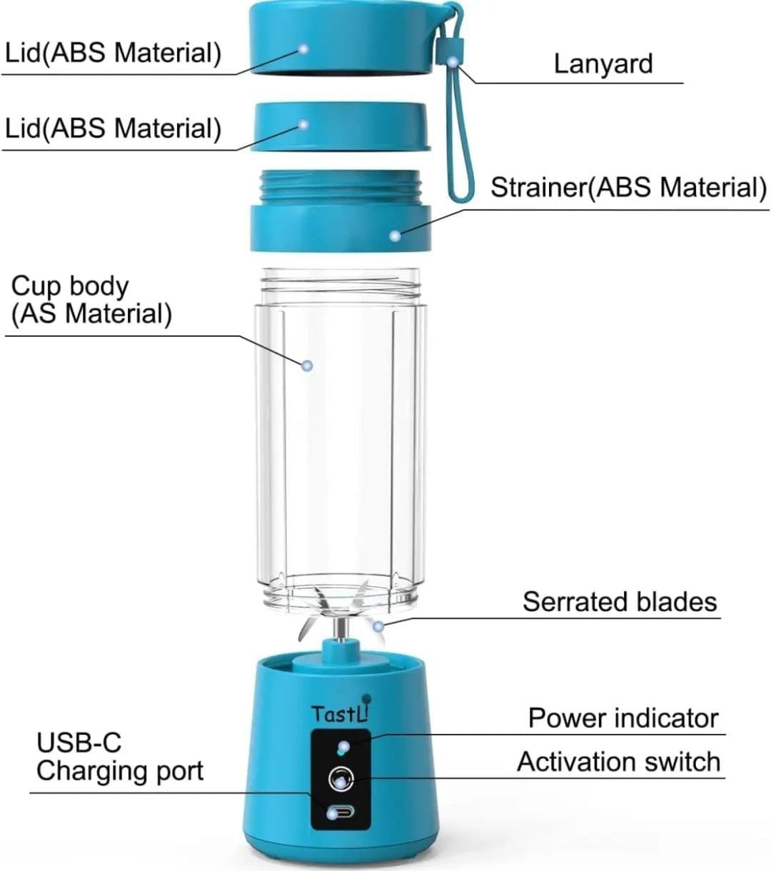 6 Blade Mini Juicer – USB Rechargeable Portable Blender