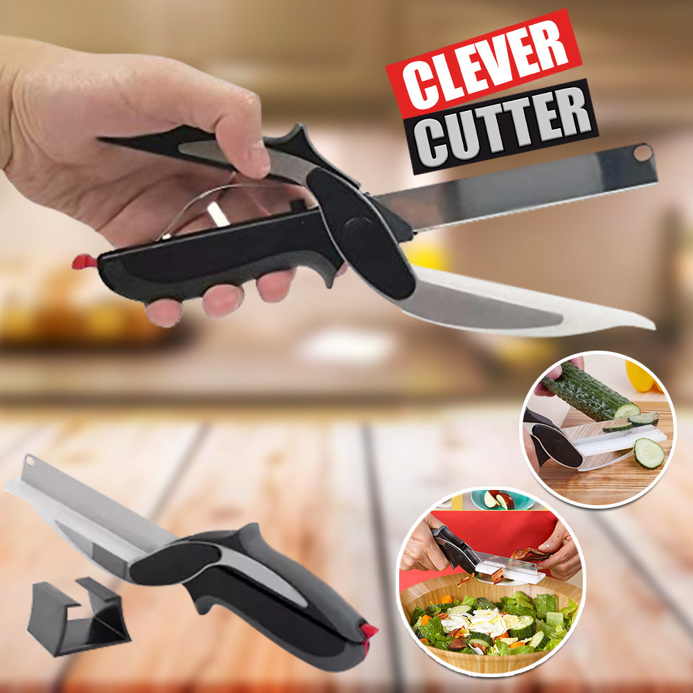 Clever Cutter – 2-in-1 Knife and Cutting Board Scissor