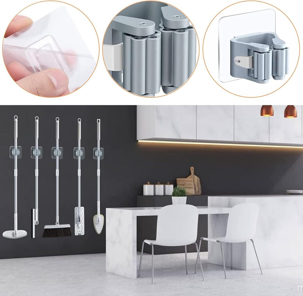 Easy-Install Wall-Mounted Mop & Broom Holder – Buy 1 Get 2 Free (3-Pack)