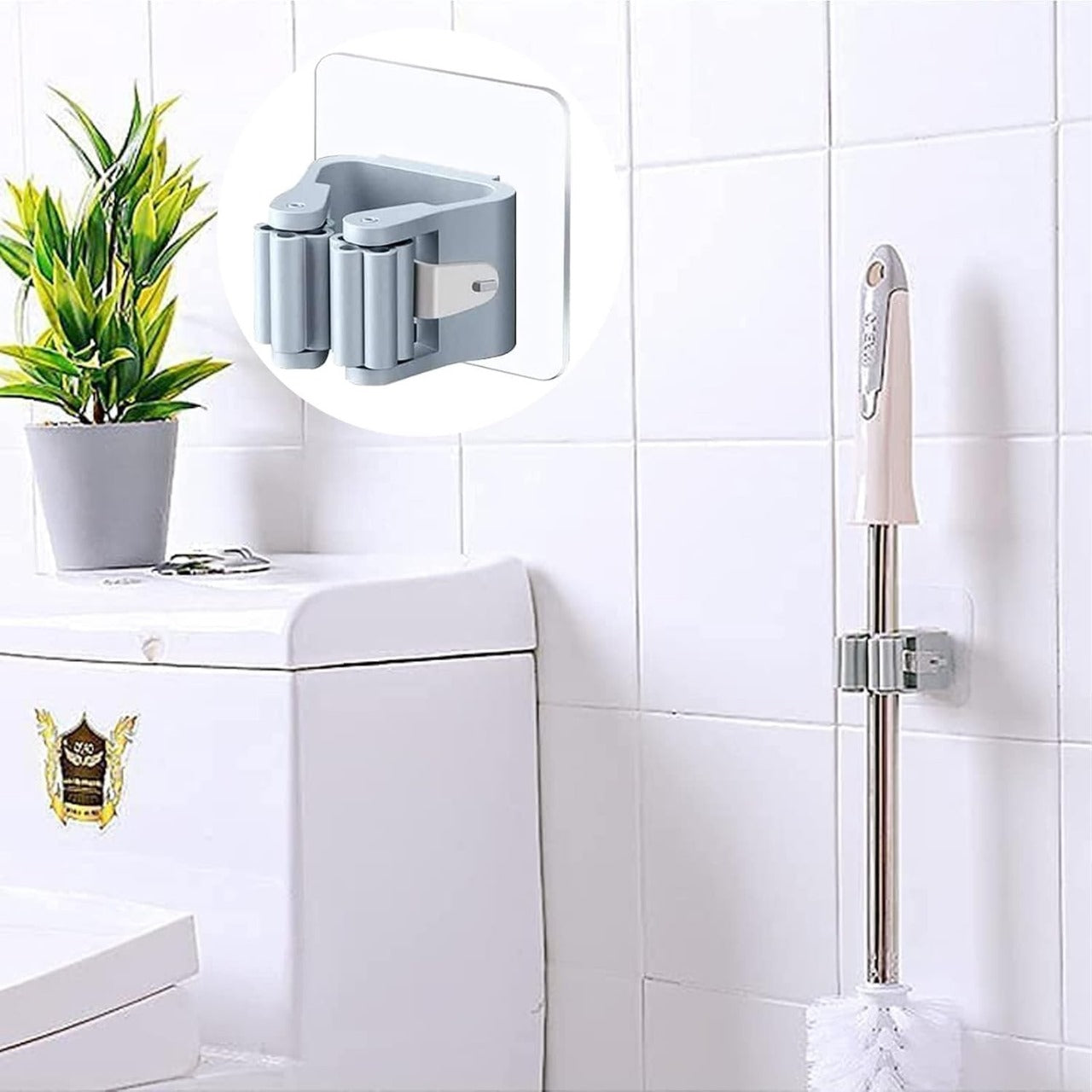 Easy-Install Wall-Mounted Mop & Broom Holder – Buy 1 Get 2 Free (3-Pack)