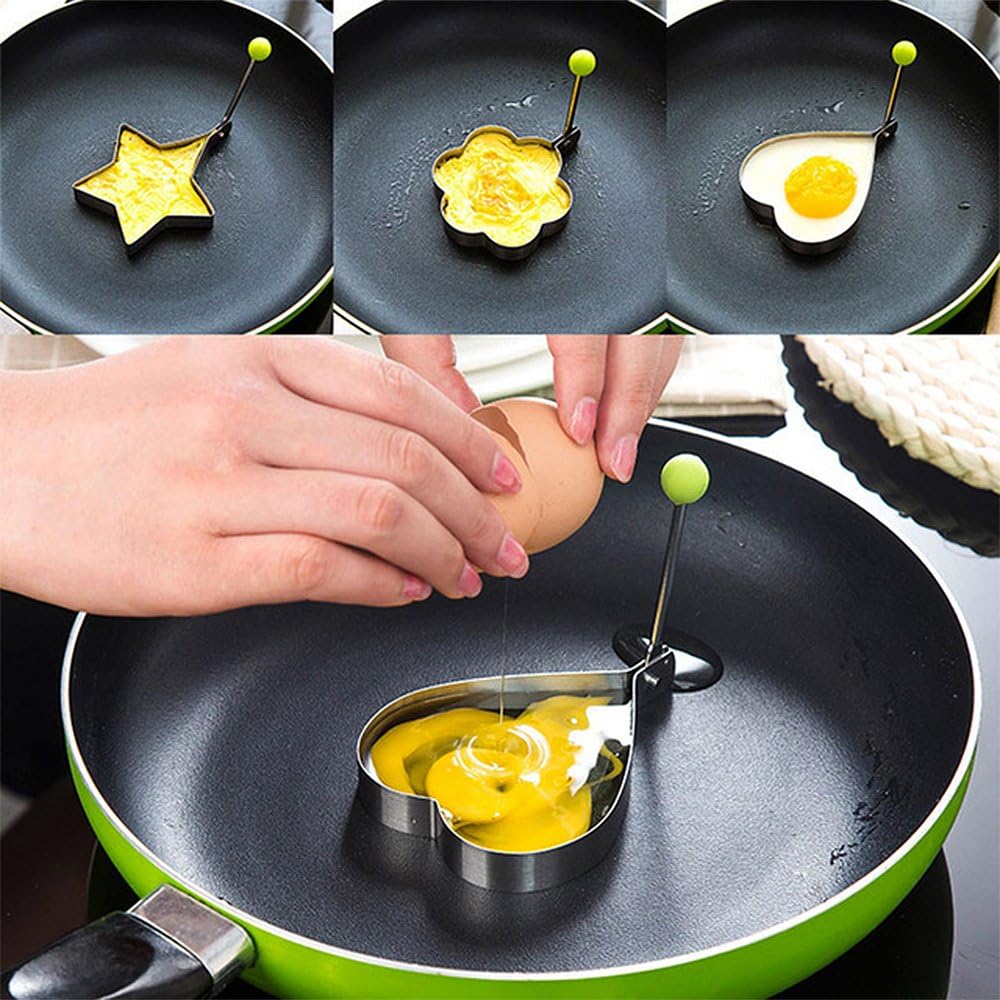 Pack of 4 Egg Mold Shapers – Creative Breakfast Tools