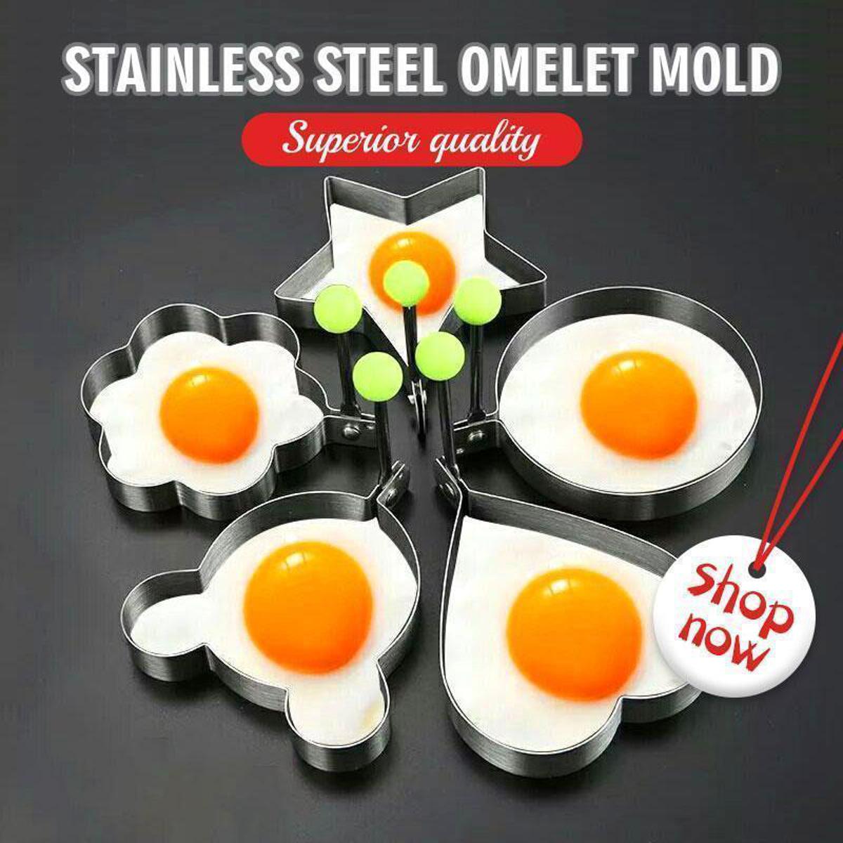 Pack of 4 Egg Mold Shapers – Creative Breakfast Tools