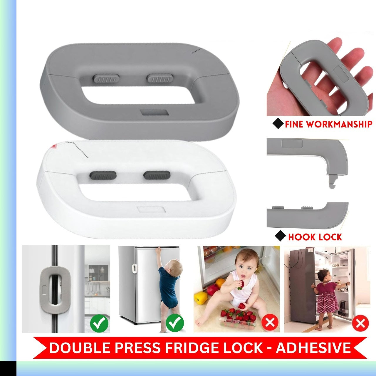 Fridge Lock – Child-Proof Refrigerator Safety Lock