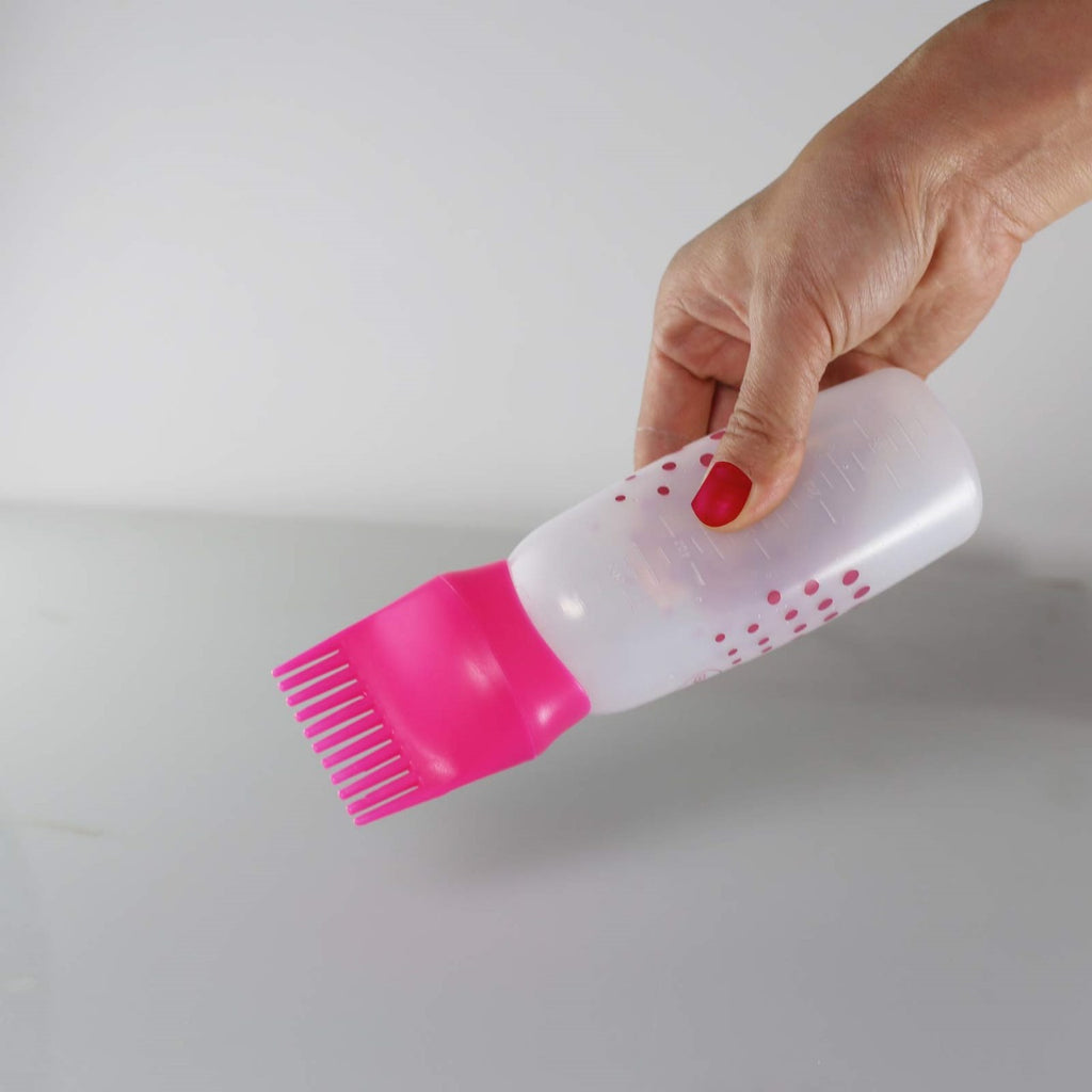Silicone Hair Oil Bottle – Easy Squeeze Scalp Applicator