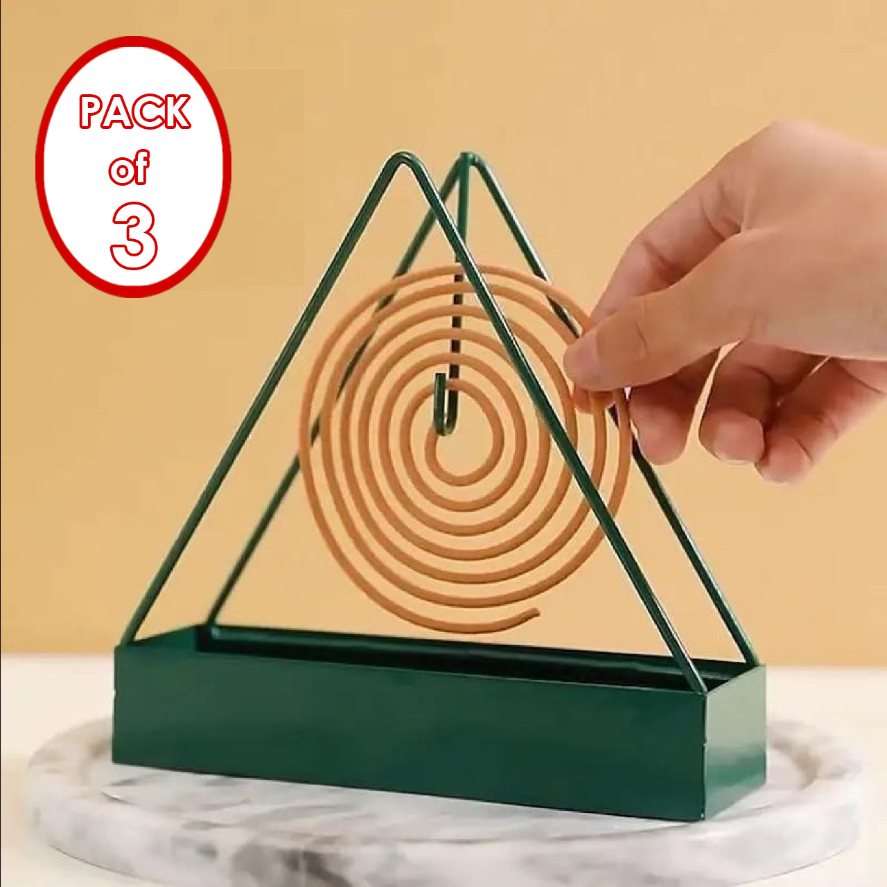 Metal Mosquito Coil Stand – Buy 1 Get 2 Free (3-Pack)