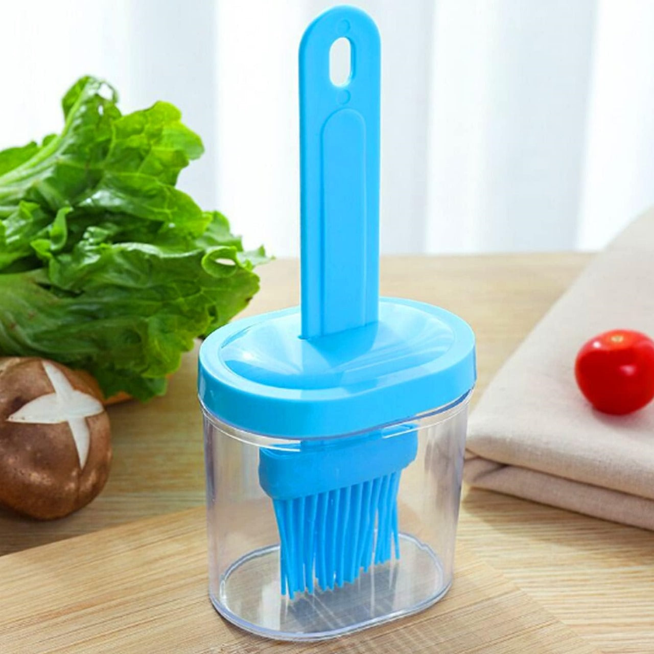 Oil Bottle with Silicone Brush – Precision Kitchen Dispenser