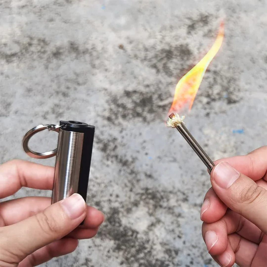 Permit Match Keychain Lighter – Windproof Refillable Fire Starter