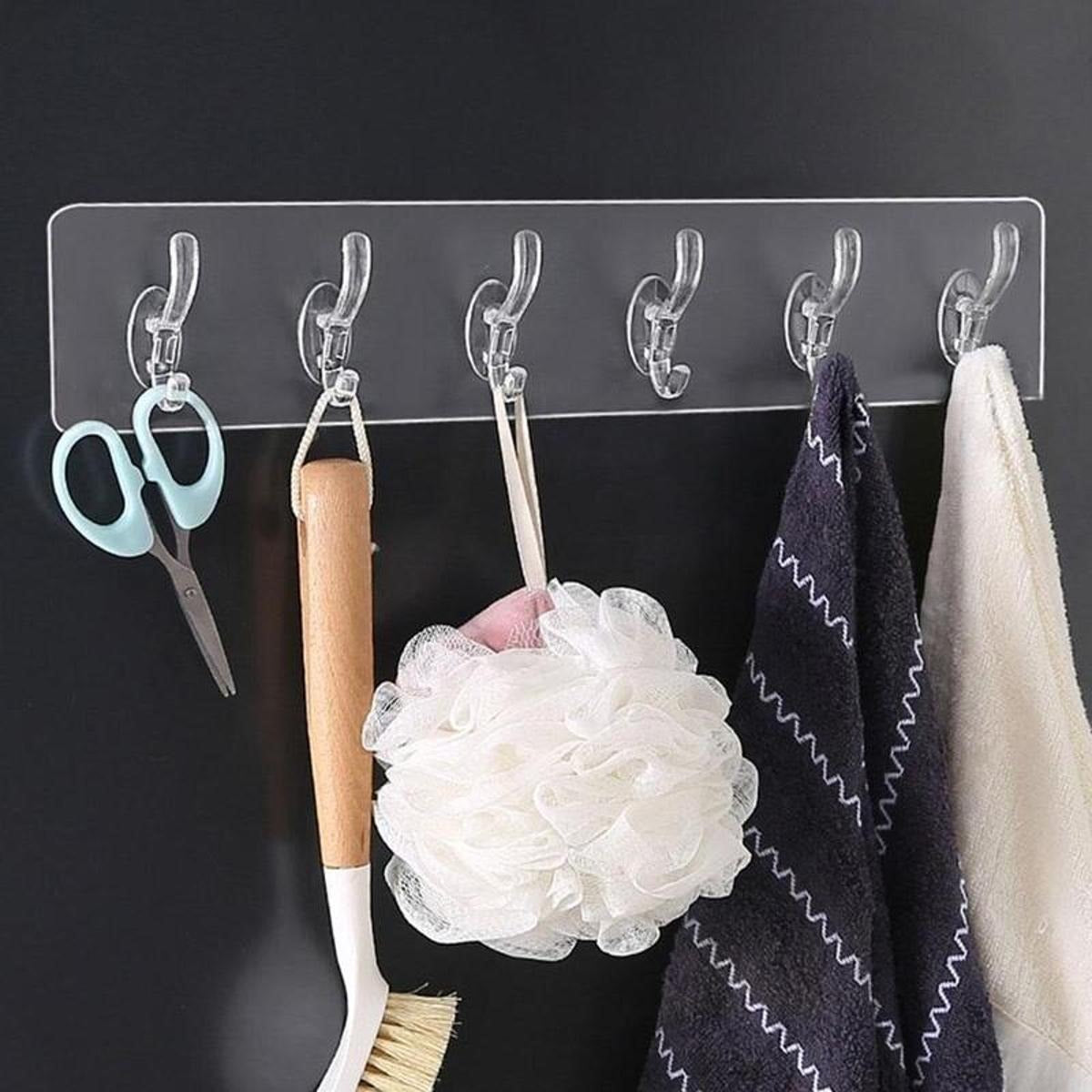 Transparent Self Adhesive Hooks Strips – Buy 1 Get 2 Free (3-Pack)