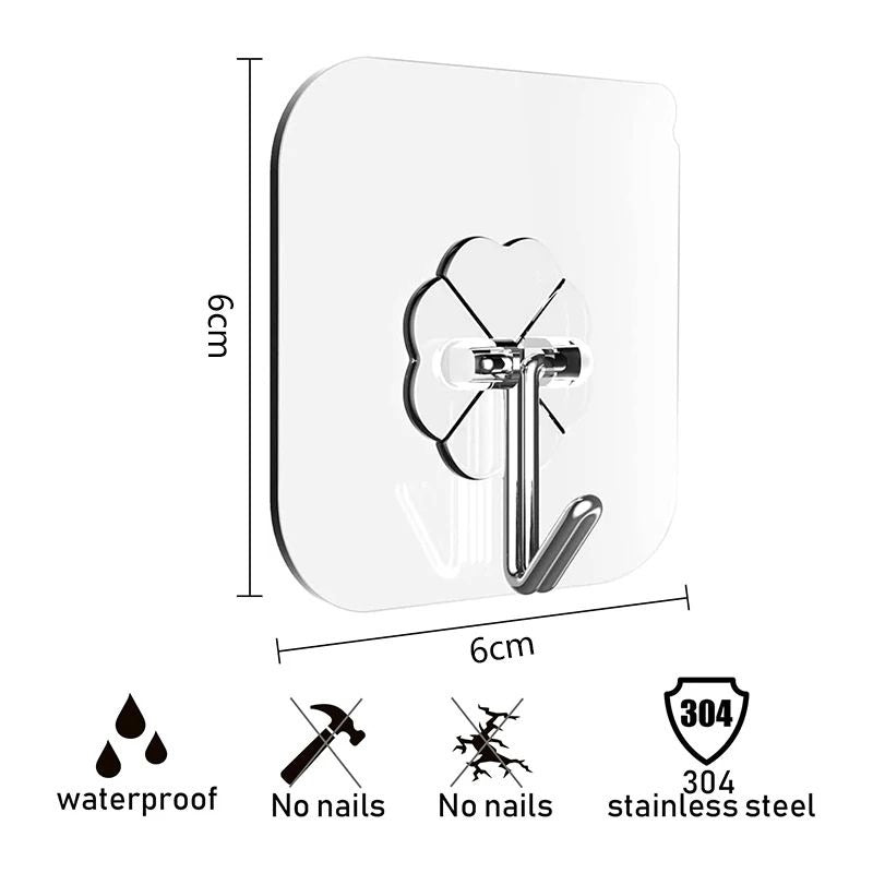 Wall Hook Stickers – Strong Self-Adhesive (Pack of 10)