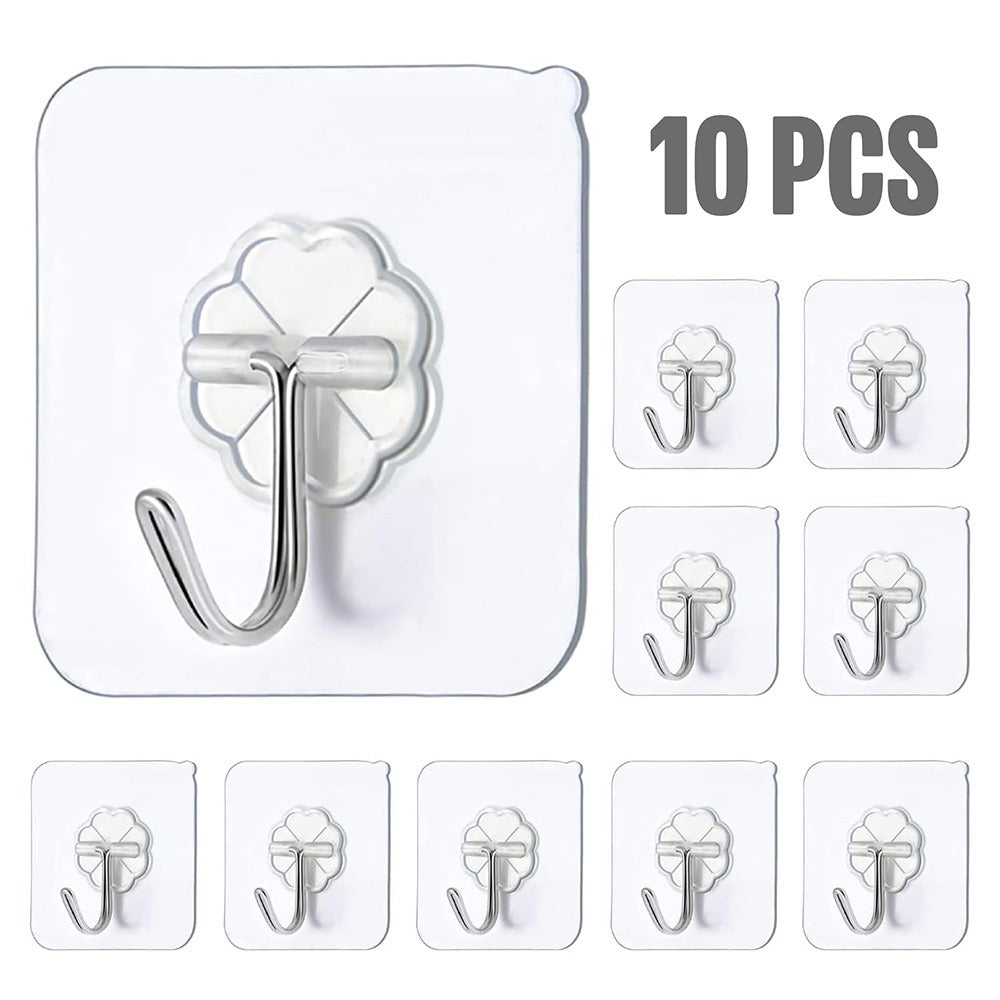 Wall Hook Stickers – Strong Self-Adhesive (Pack of 10)